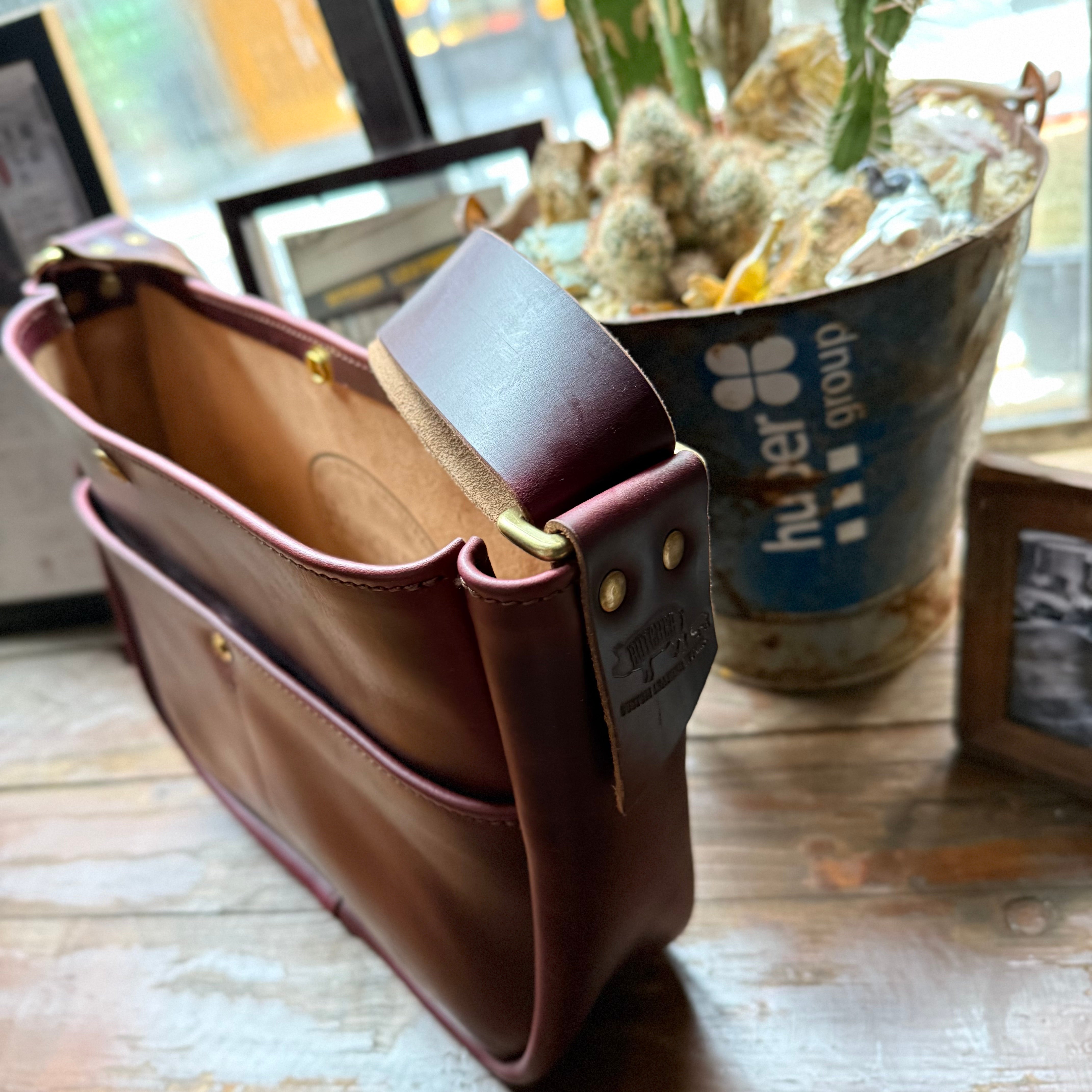 News paper bag SS | BUTCHER CUSTOM LEATHER WORKS.