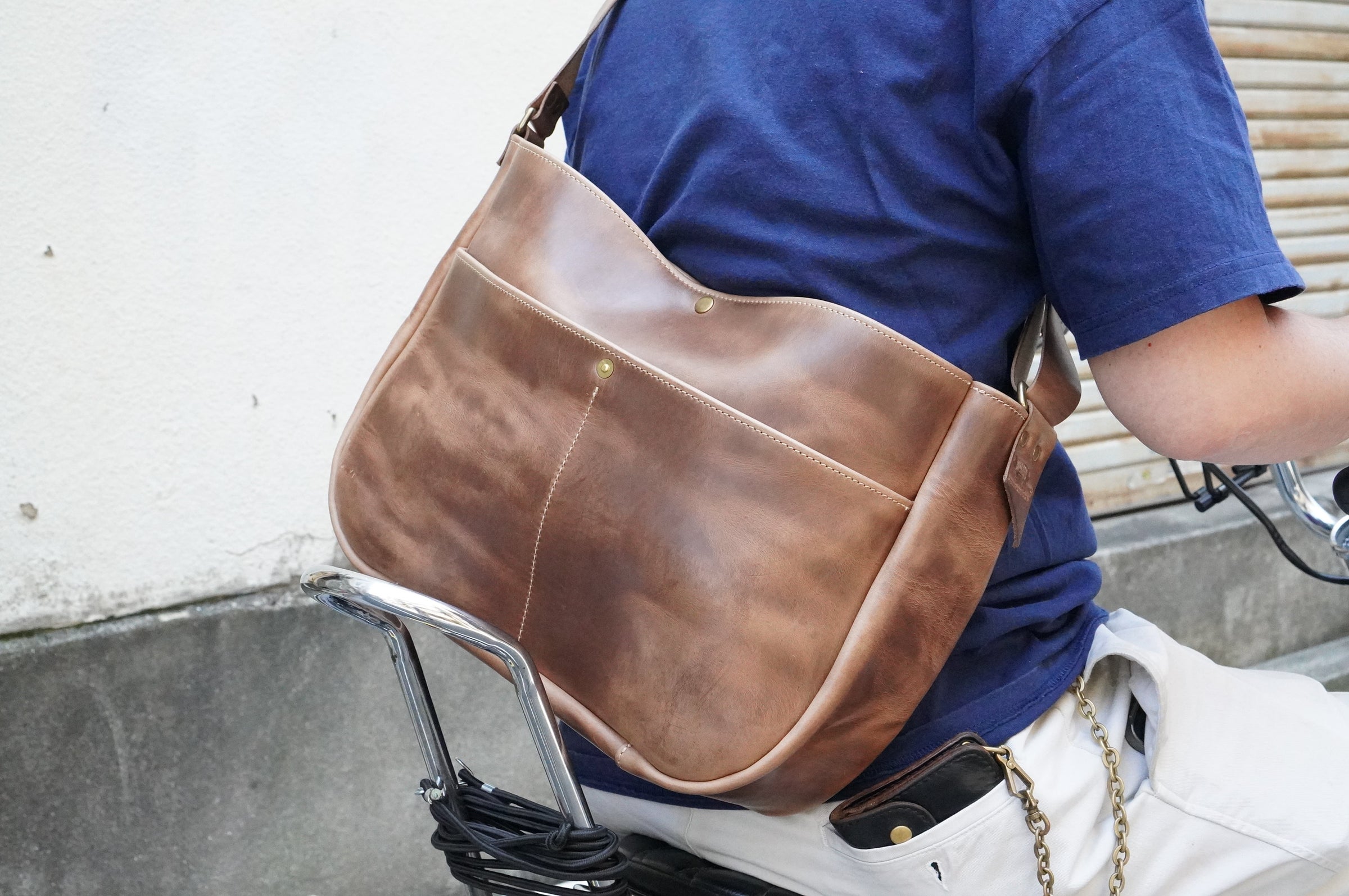News paper bag | BUTCHER CUSTOM LEATHER WORKS.
