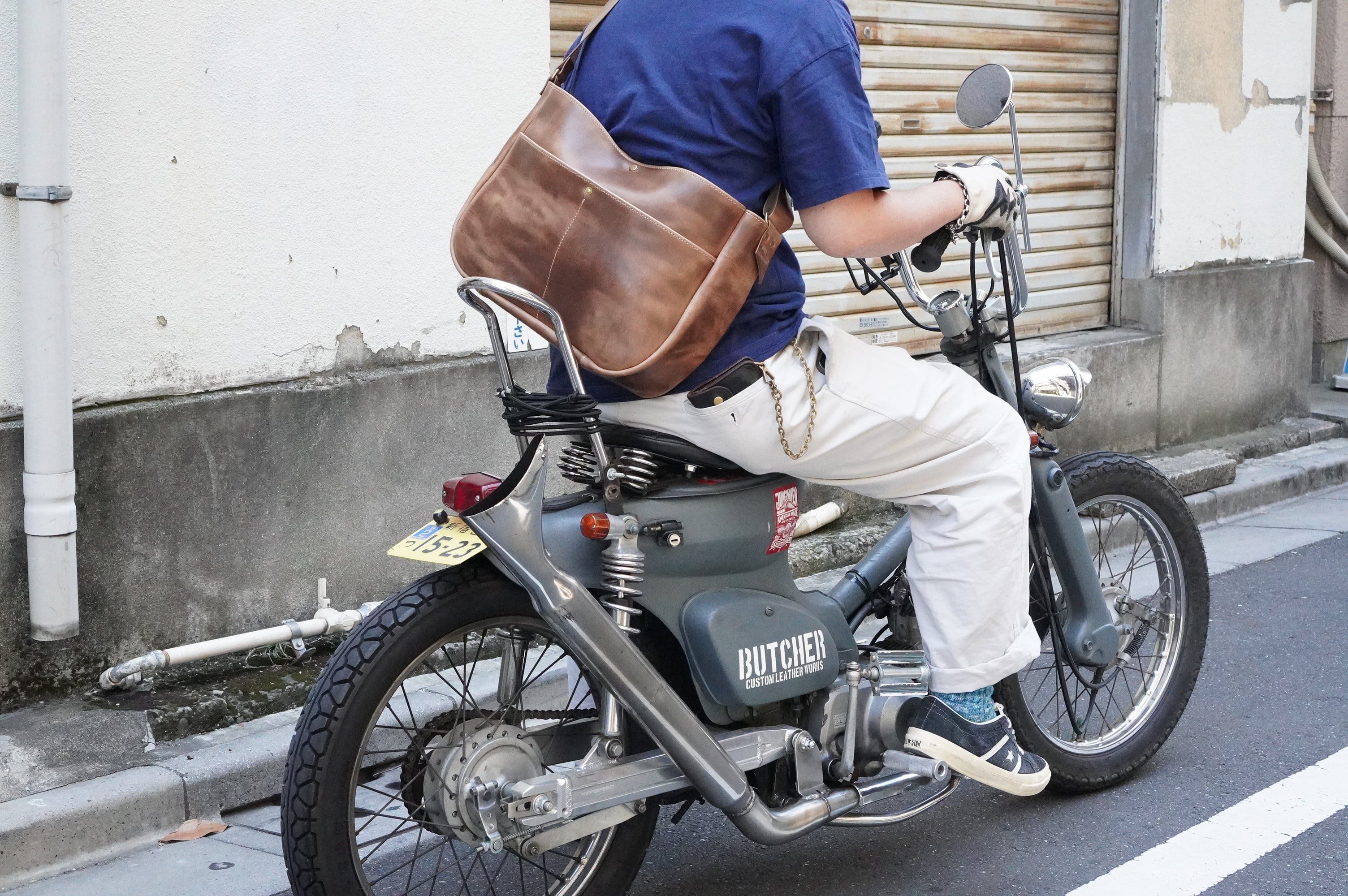 News paper bag | BUTCHER CUSTOM LEATHER WORKS.