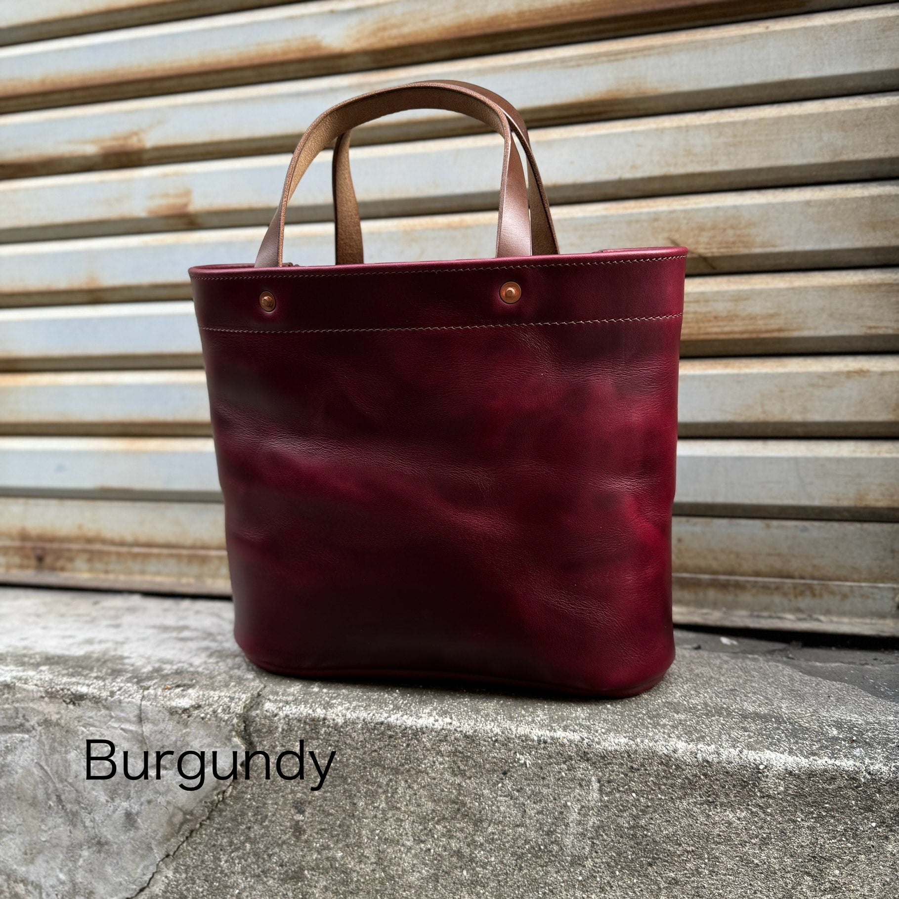 Box tote | BUTCHER CUSTOM LEATHER WORKS.