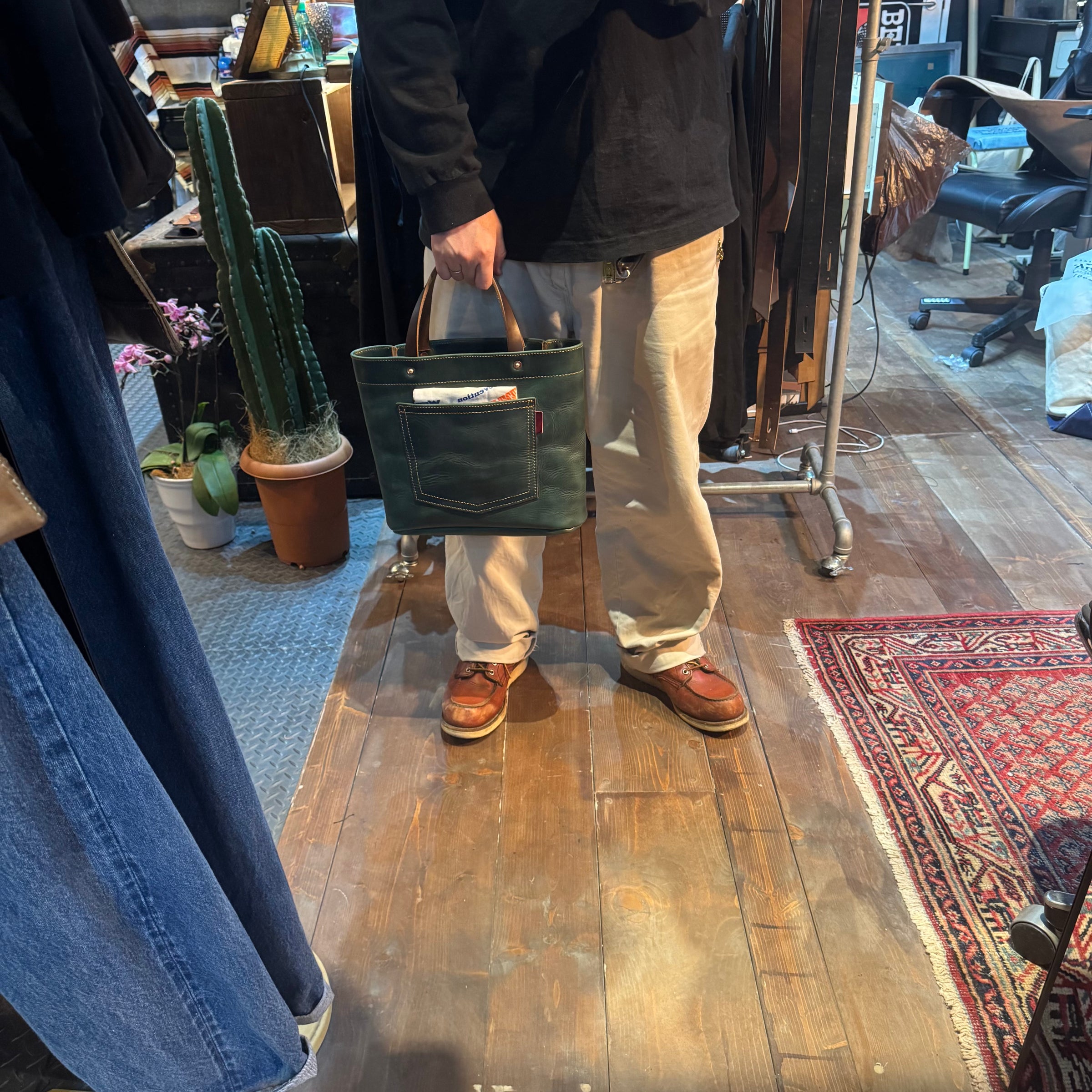 Box tote DB | BUTCHER CUSTOM LEATHER WORKS.