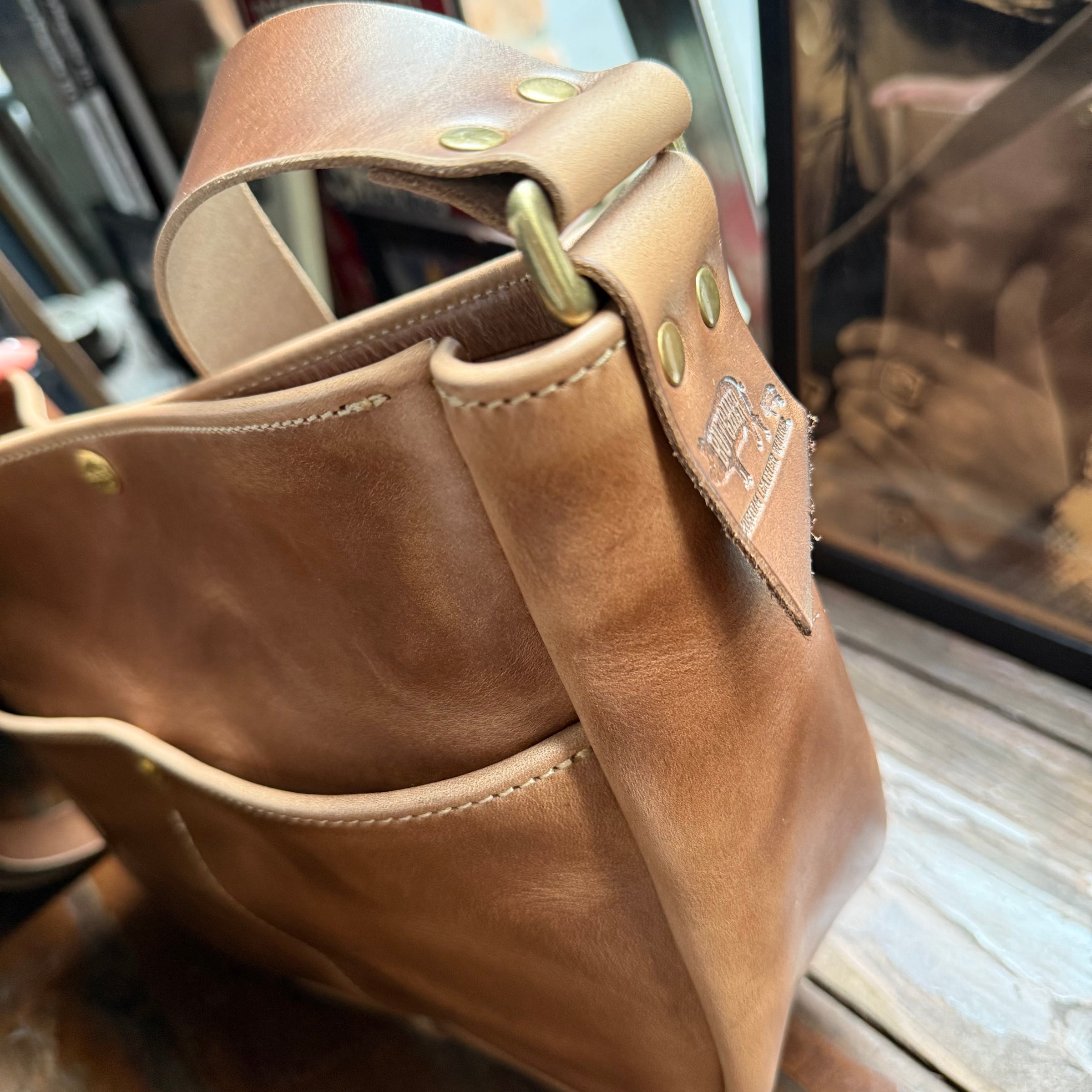 News paper bag SS | BUTCHER CUSTOM LEATHER WORKS.