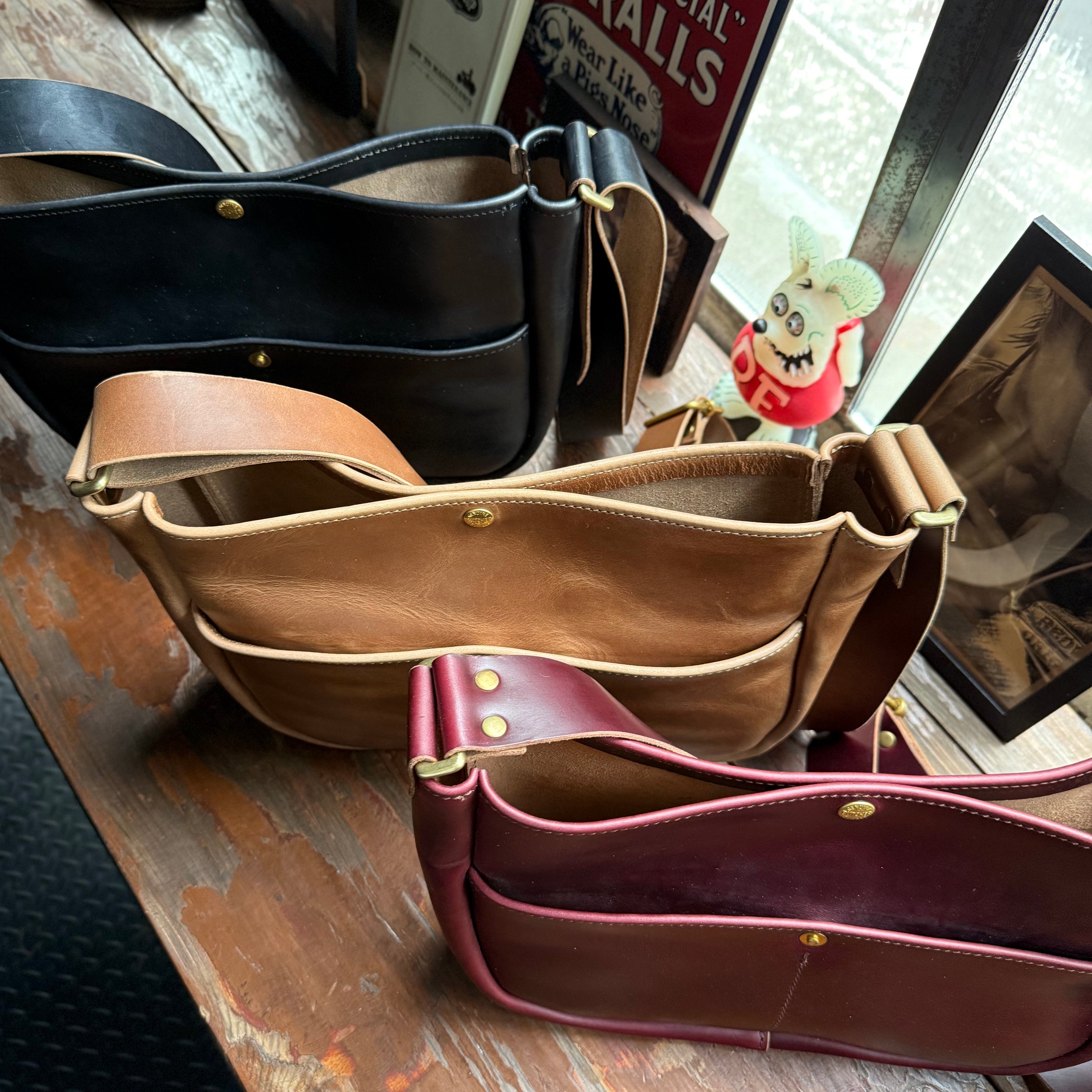 News paper bag SS | BUTCHER CUSTOM LEATHER WORKS.