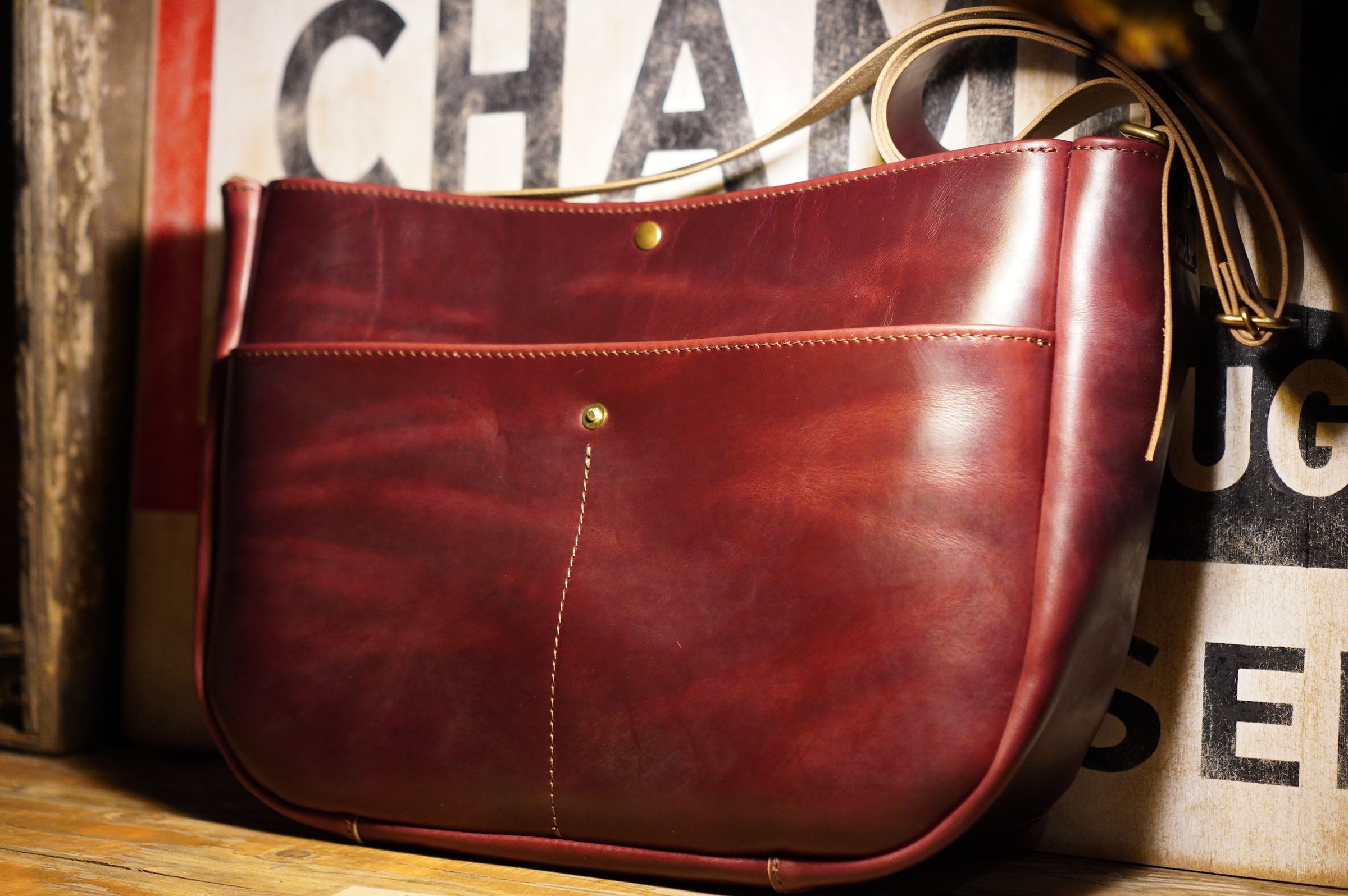 News paper bag | BUTCHER CUSTOM LEATHER WORKS.