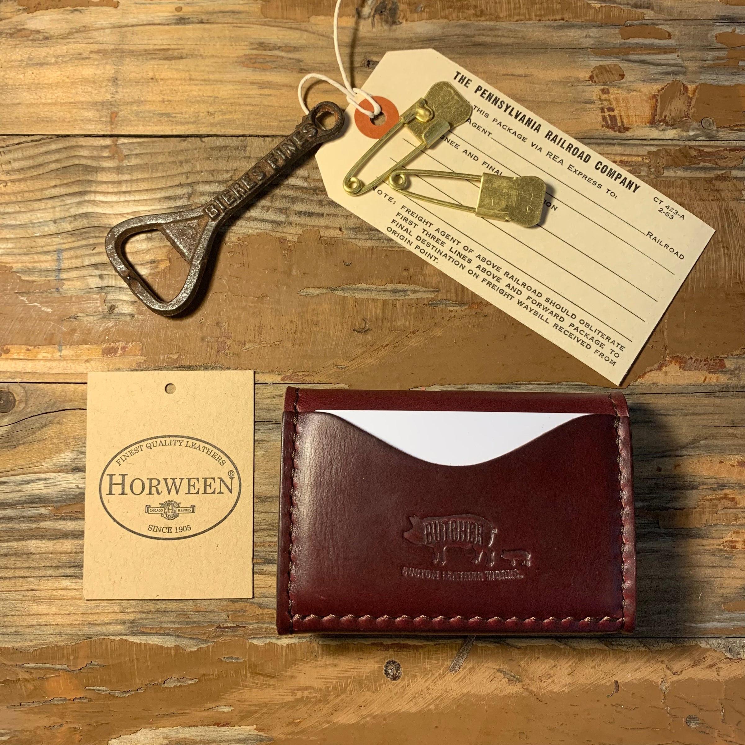 Box coin case | BUTCHER CUSTOM LEATHER WORKS.