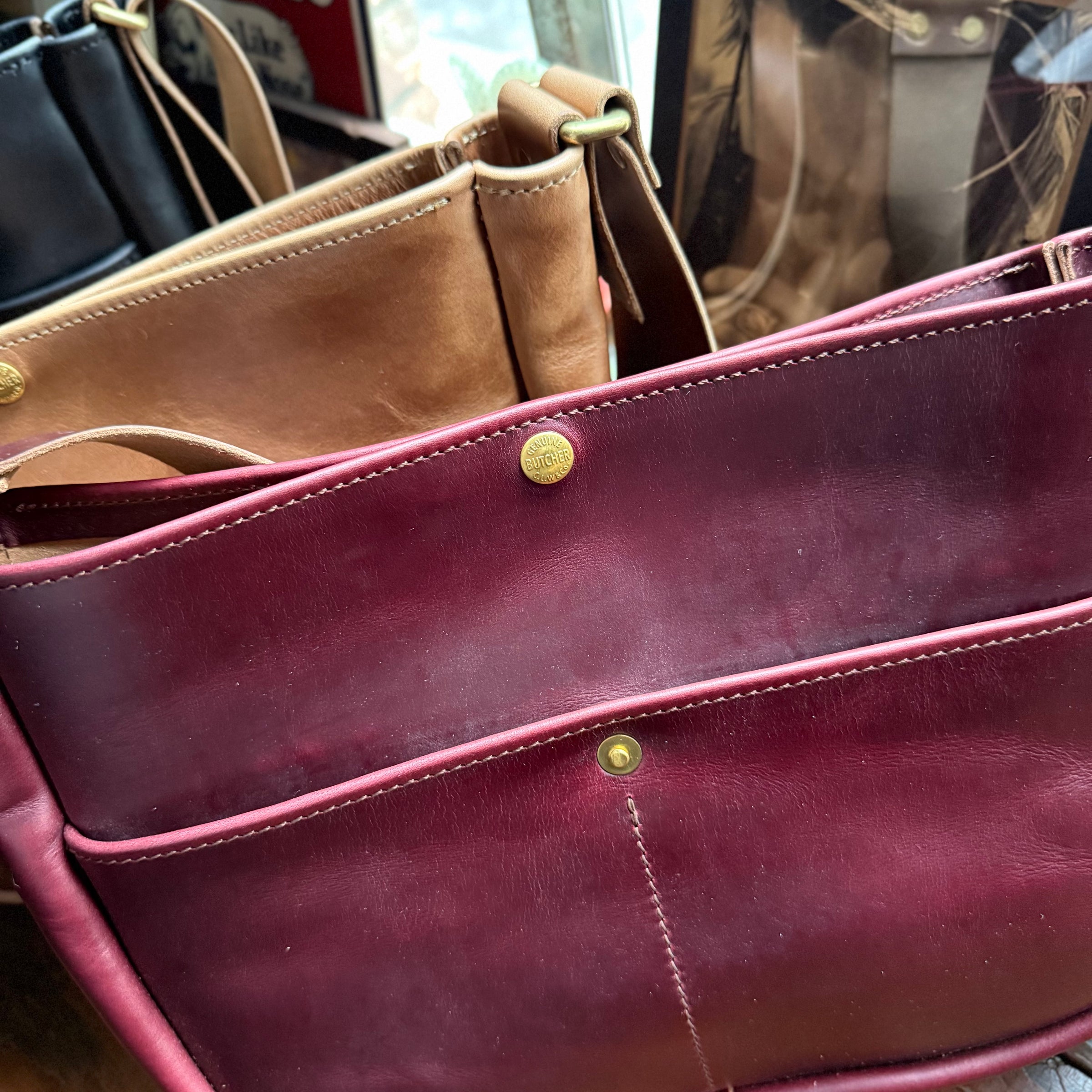 News paper bag SS | BUTCHER CUSTOM LEATHER WORKS.