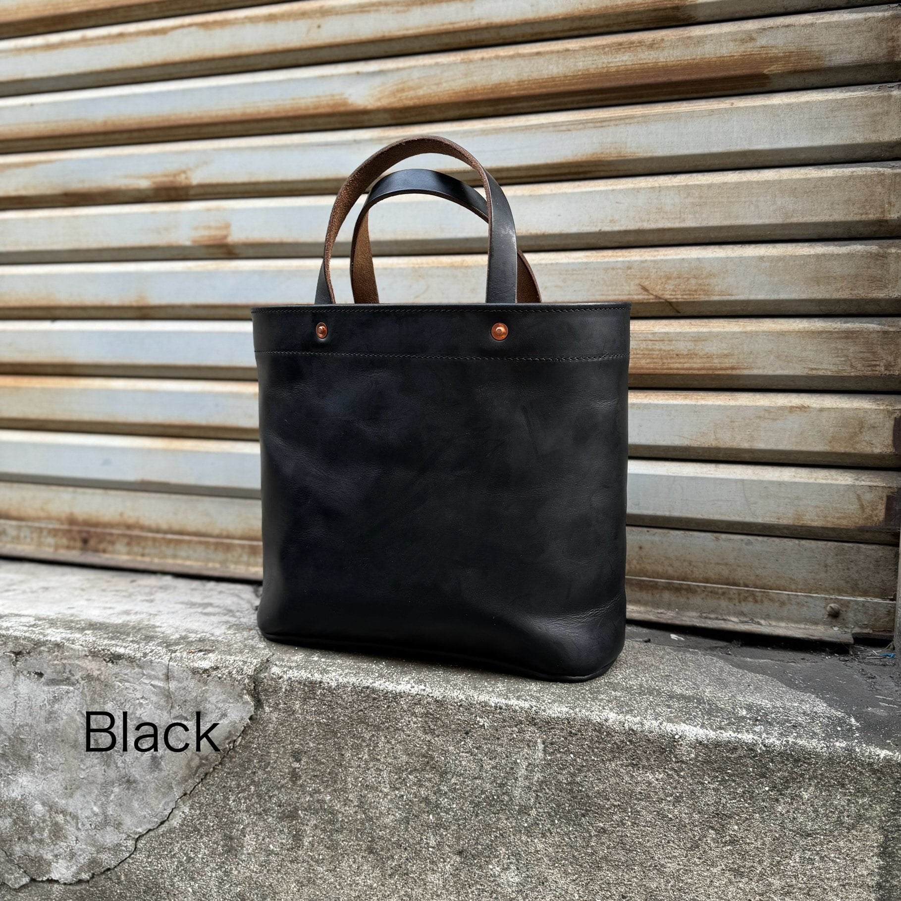 Box tote | BUTCHER CUSTOM LEATHER WORKS.