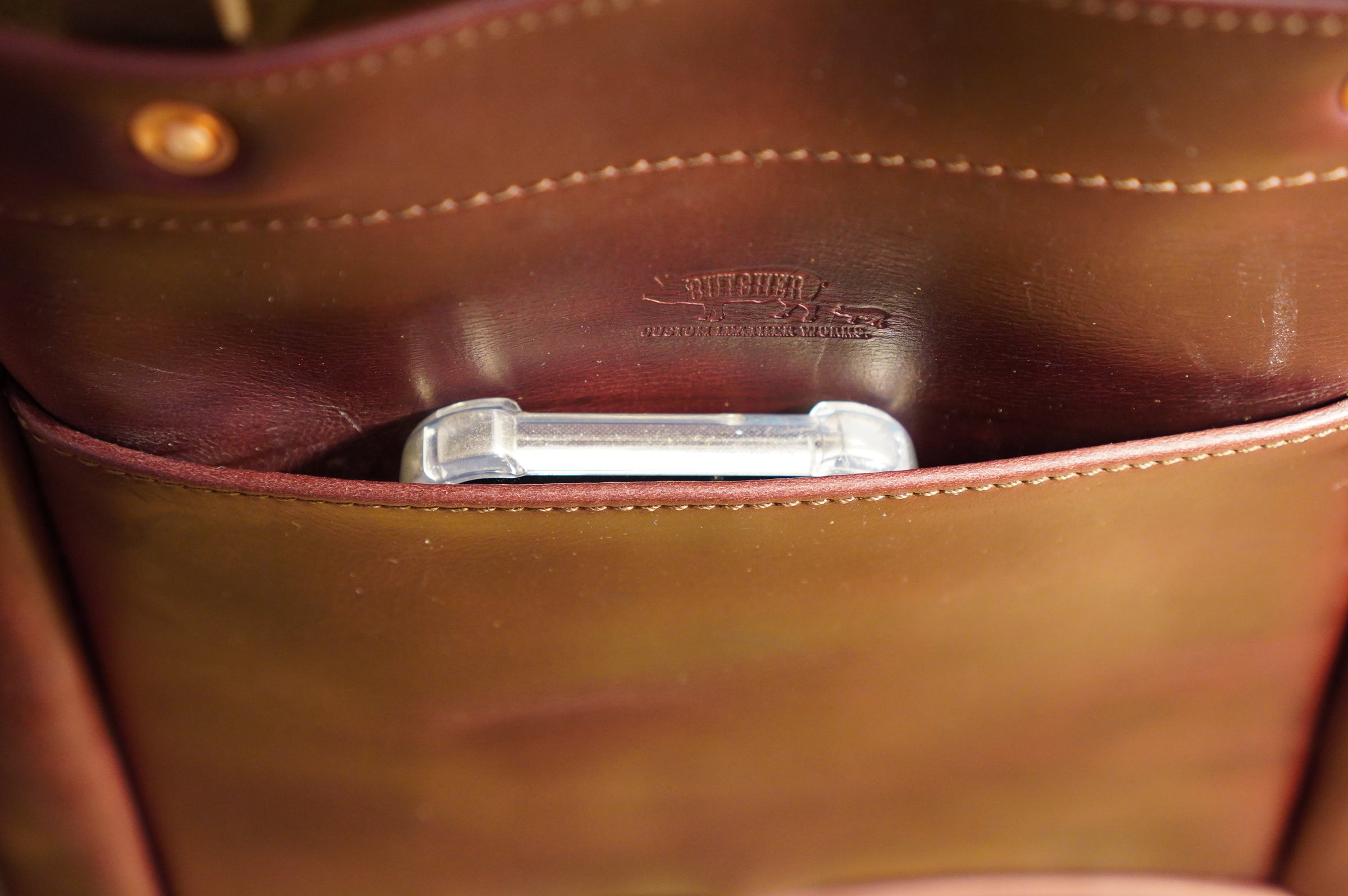 Box tote | BUTCHER CUSTOM LEATHER WORKS.