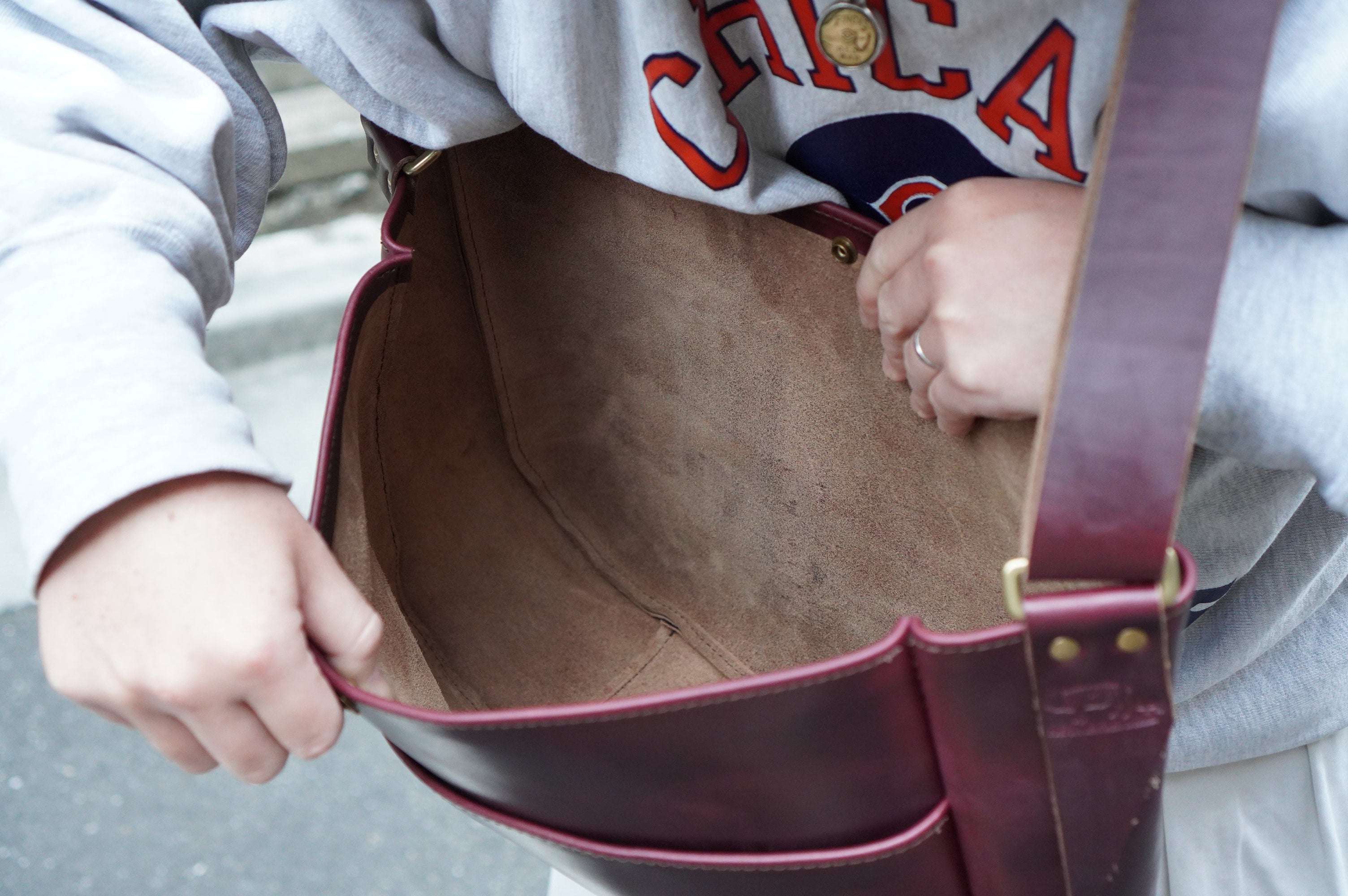News paper bag | BUTCHER CUSTOM LEATHER WORKS.