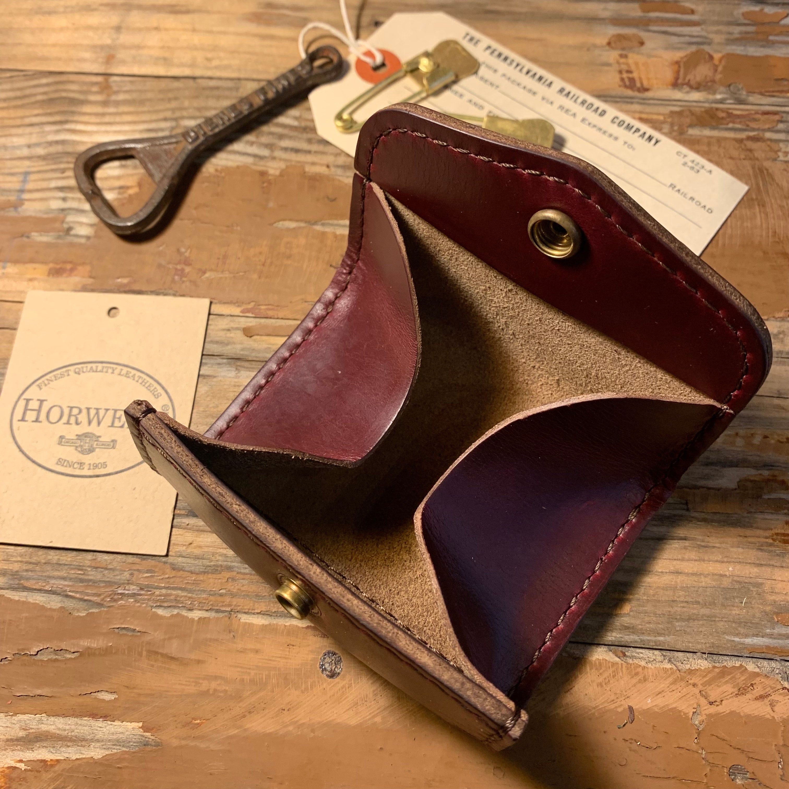 Box coin case | BUTCHER CUSTOM LEATHER WORKS.